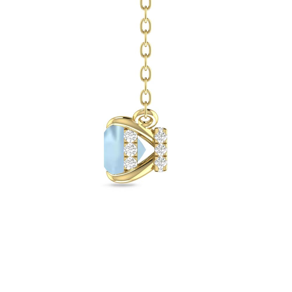 Yellow Gold - Aquamarine