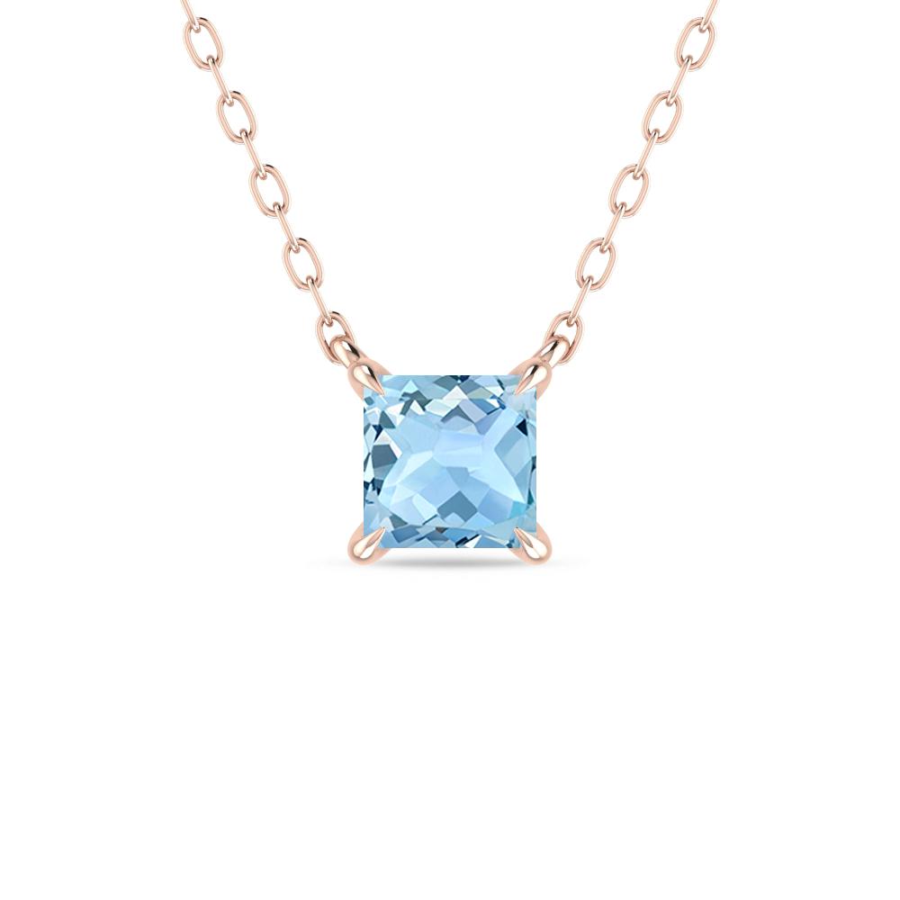 Rose Gold - Aquamarine