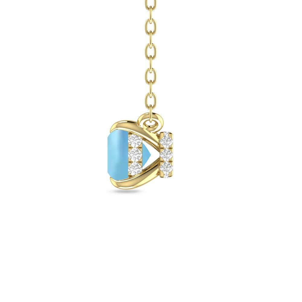 Yellow Gold - Aquamarine