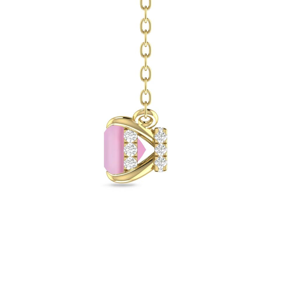 Yellow Gold - Pink Tourmaline