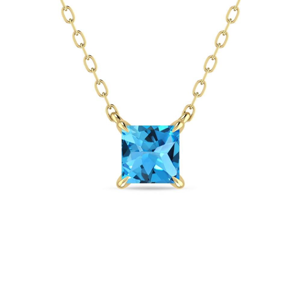 Yellow Gold - Blue Topaz