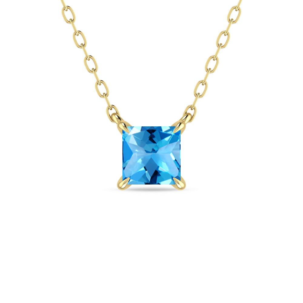 Yellow Gold - Blue Topaz