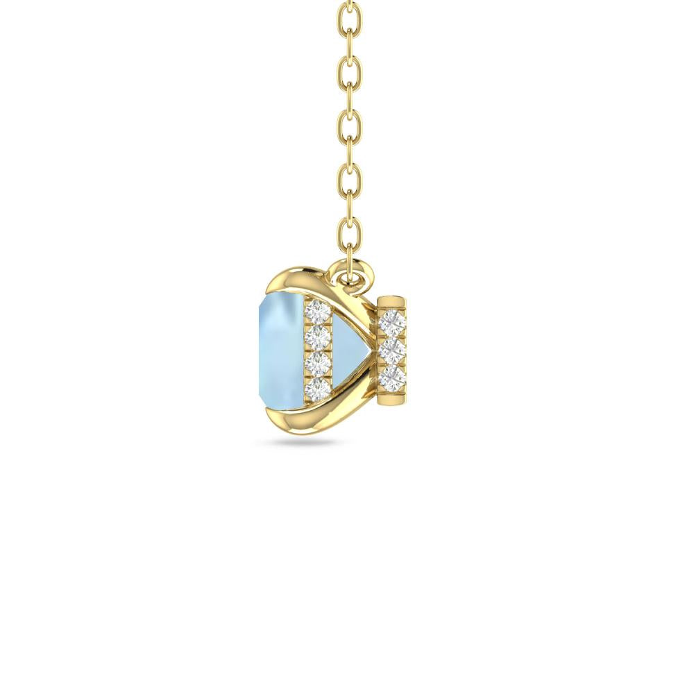 Yellow Gold - Aquamarine