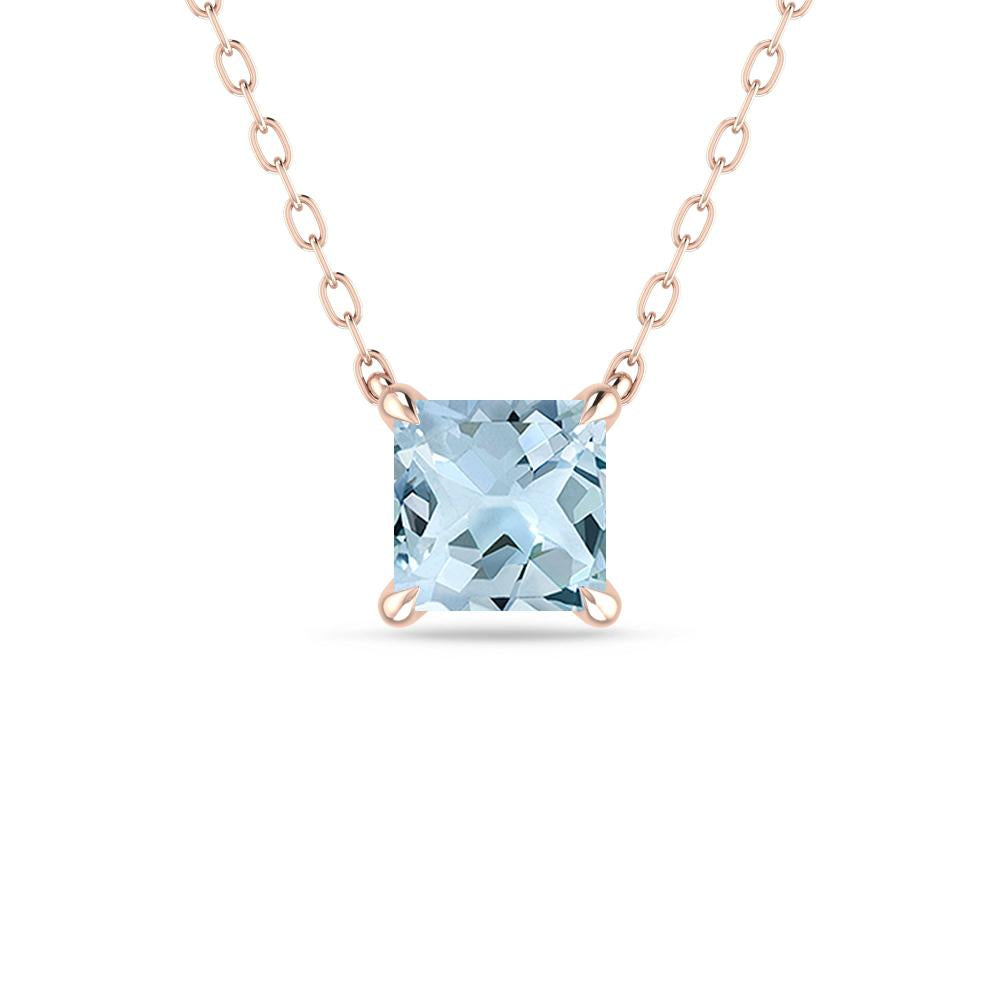 Rose Gold - Aquamarine