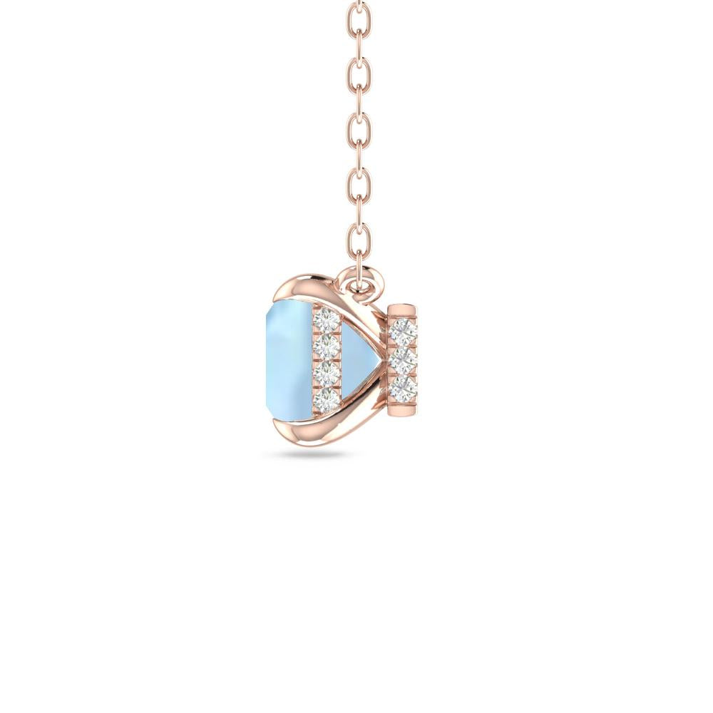 Rose Gold - Aquamarine