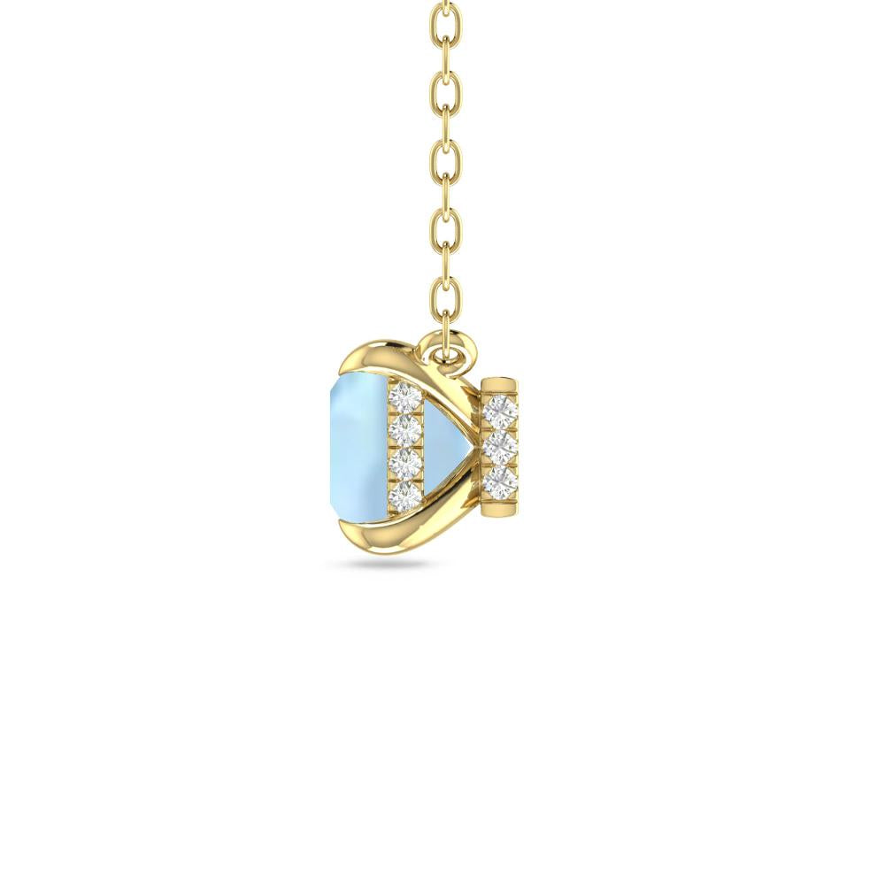 Yellow Gold - Aquamarine