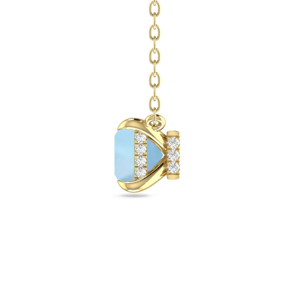 Yellow Gold - Aquamarine