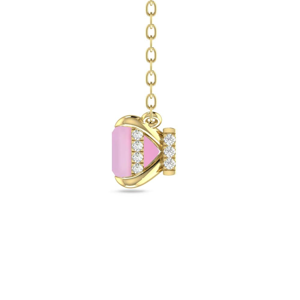 Yellow Gold - Pink Tourmaline