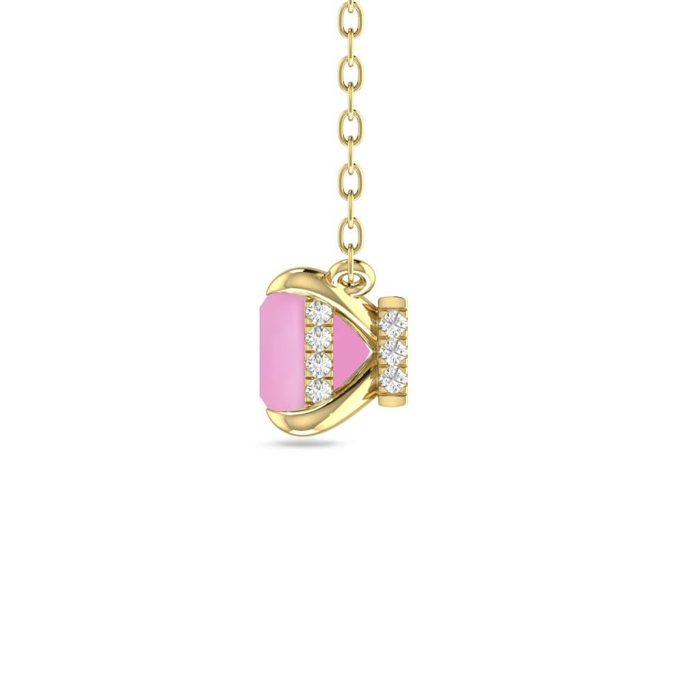 Yellow Gold - Pink Tourmaline