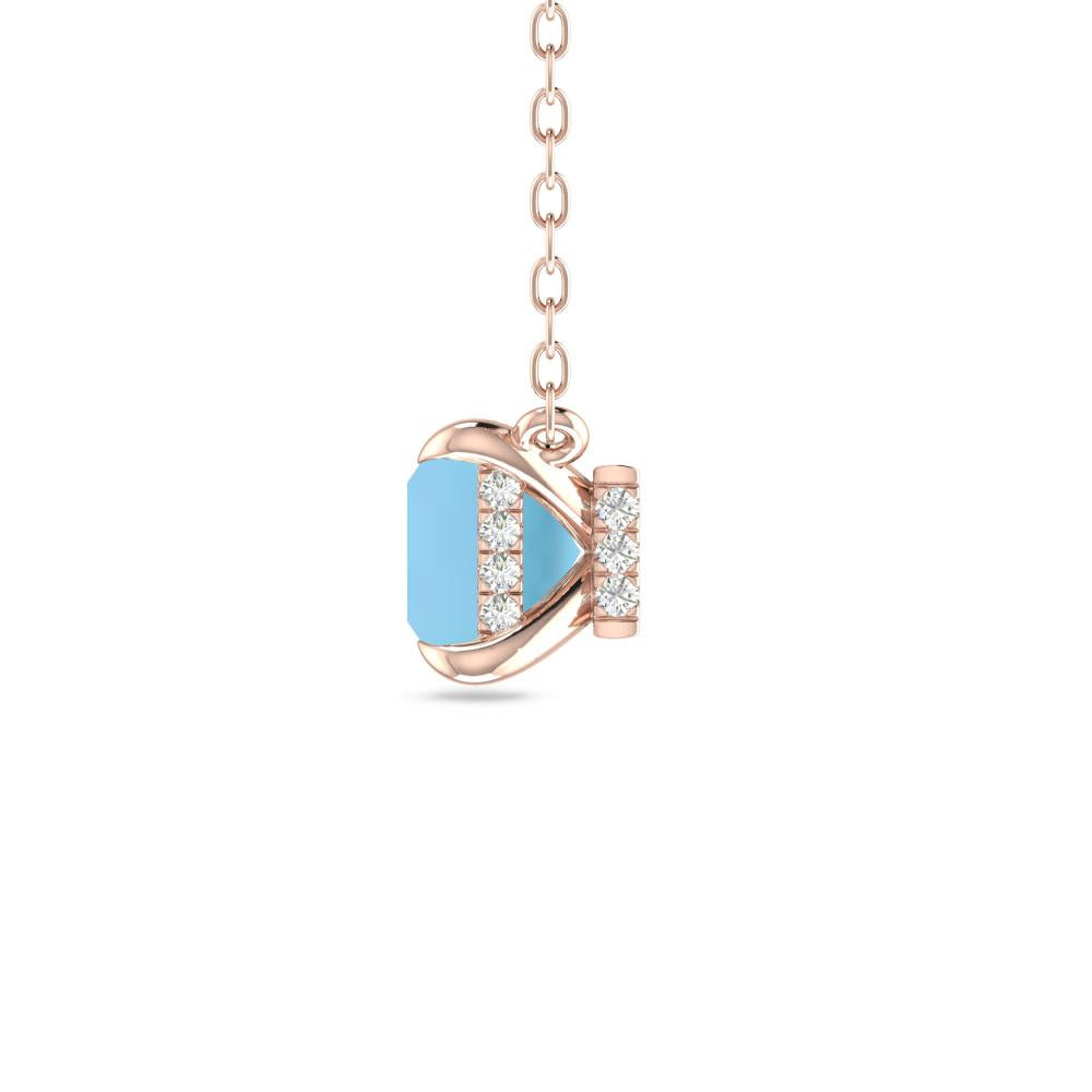 Rose Gold - Blue Topaz