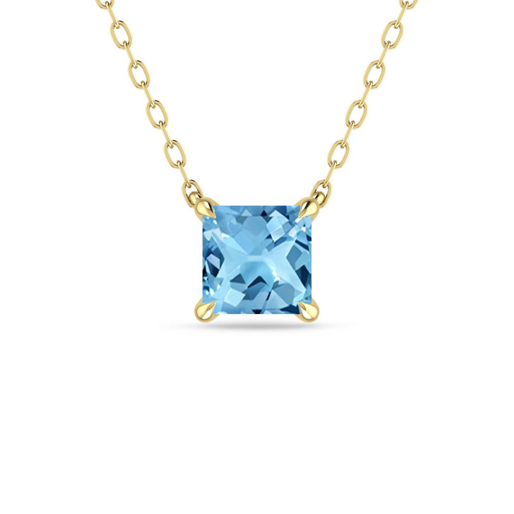 Yellow Gold - Blue Topaz