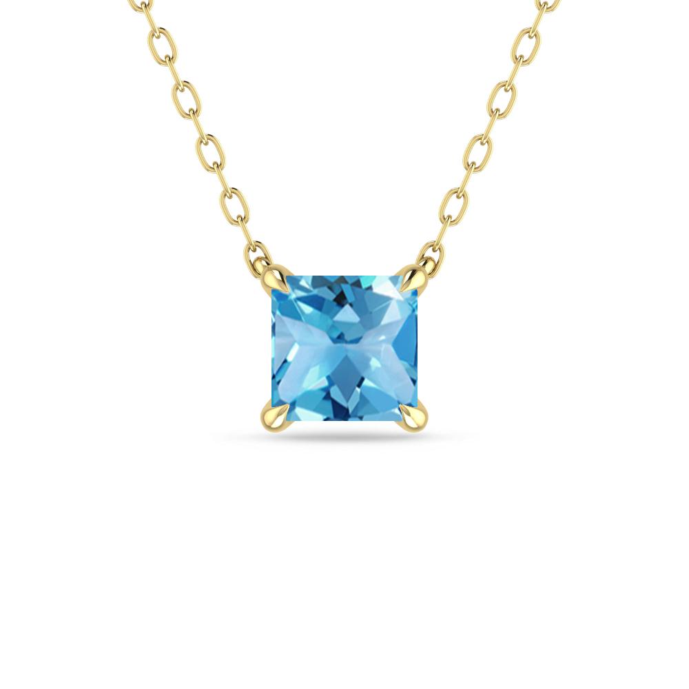 Yellow Gold - Blue Topaz