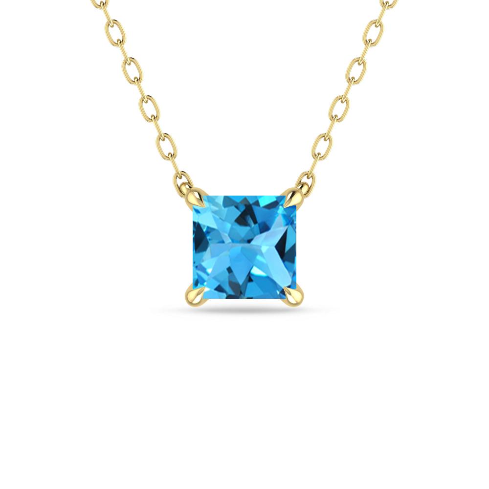 Yellow Gold - Blue Topaz