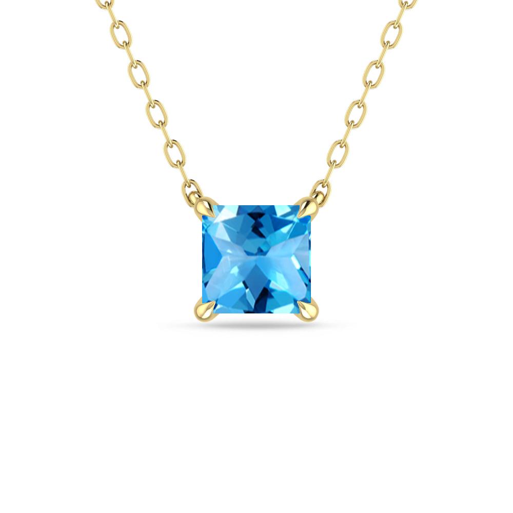 Yellow Gold - Blue Topaz