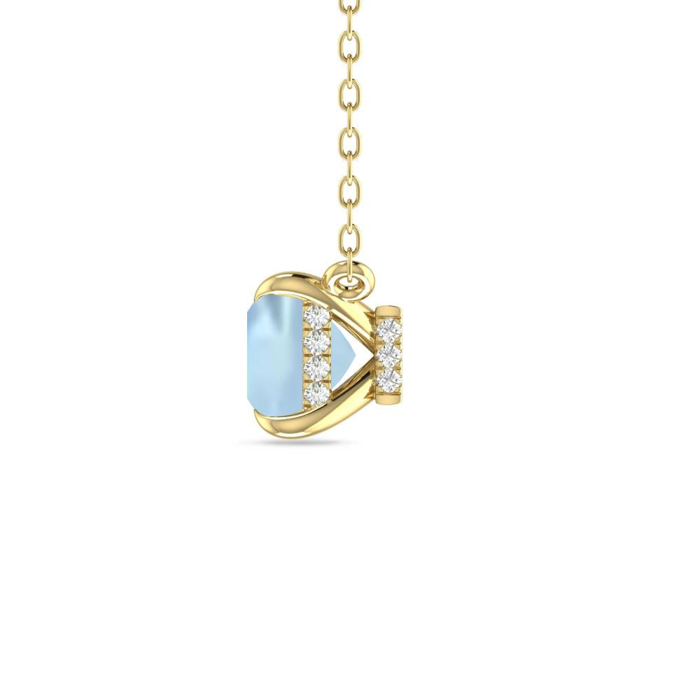 Yellow Gold - Aquamarine