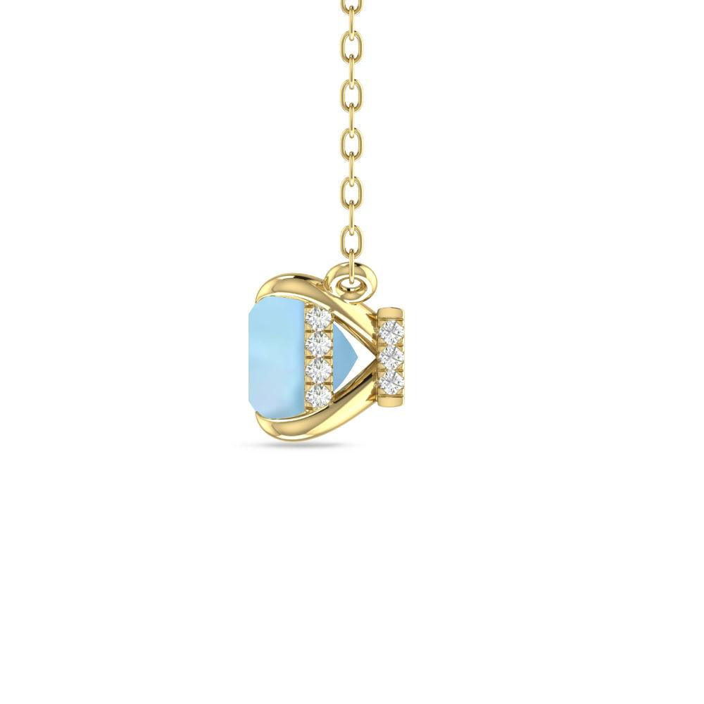 Yellow Gold - Aquamarine