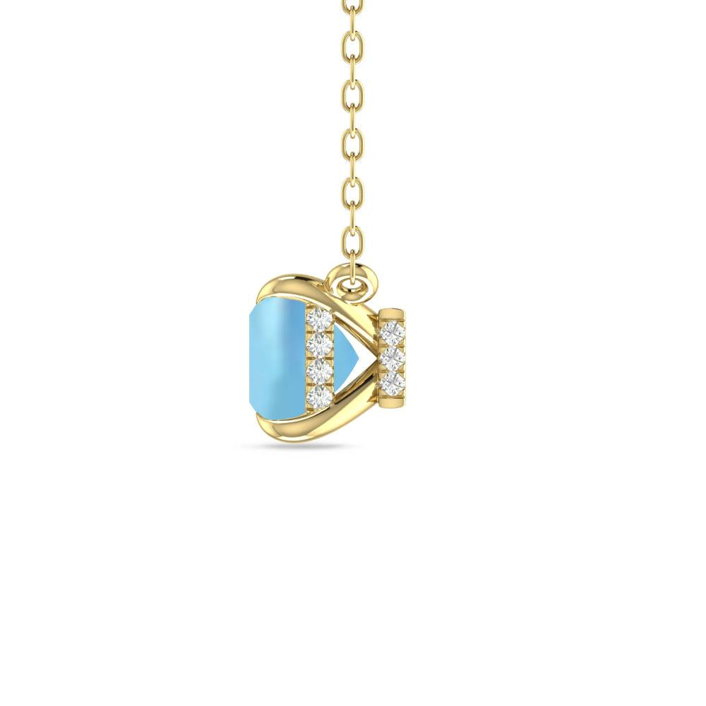 Yellow Gold - Aquamarine