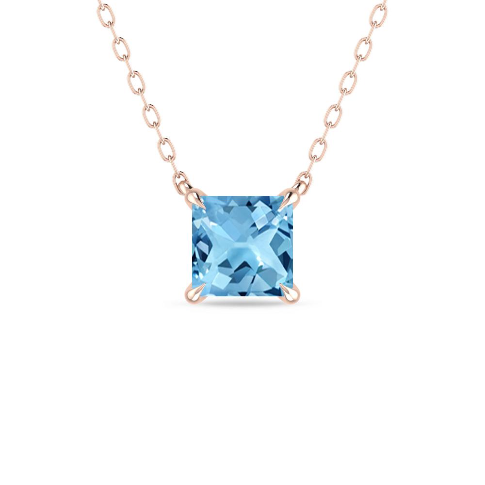 Rose Gold - Blue Topaz