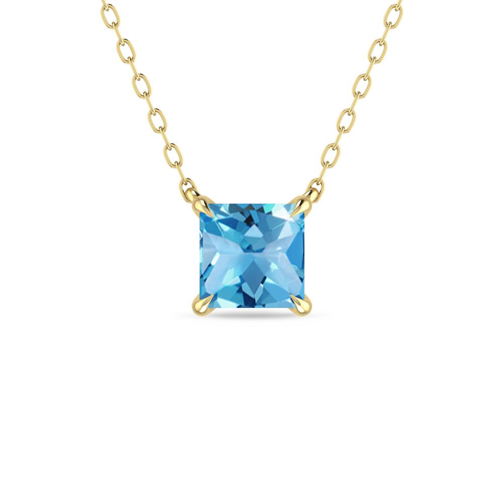 Yellow Gold - Blue Topaz