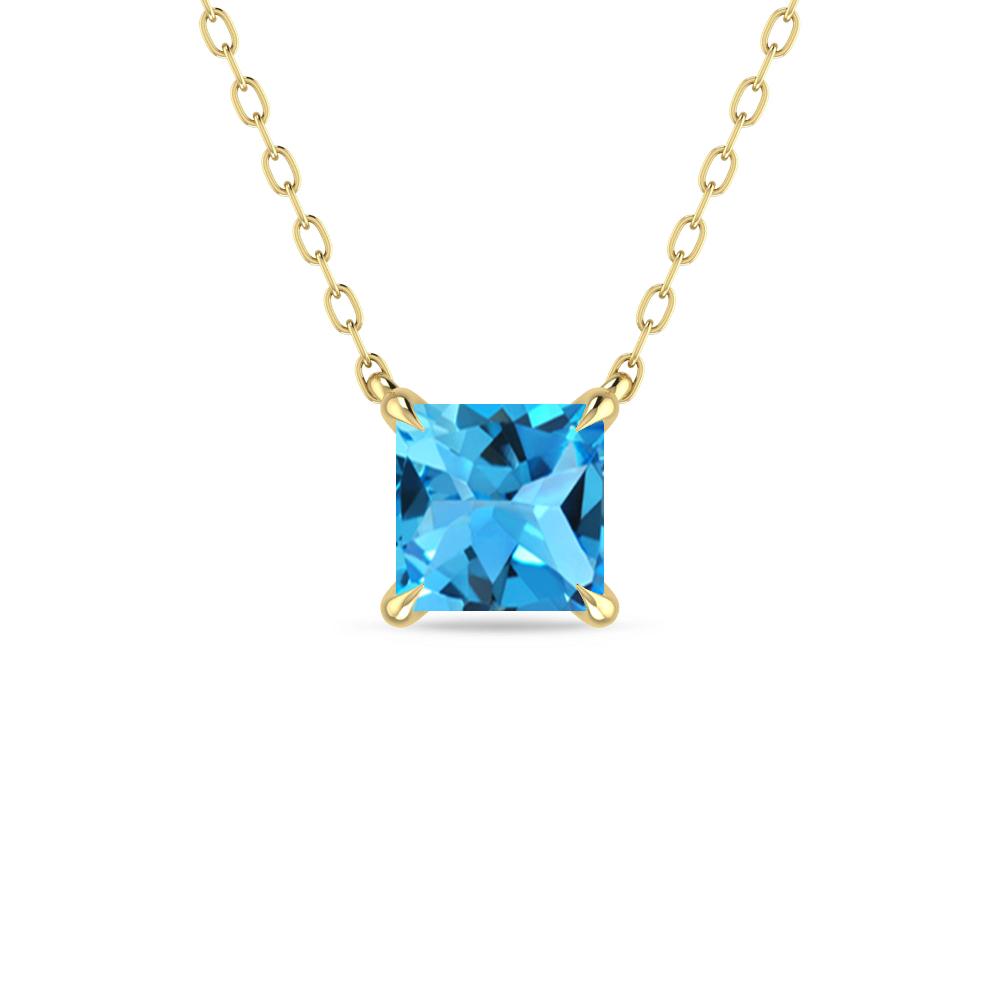 Yellow Gold - Blue Topaz