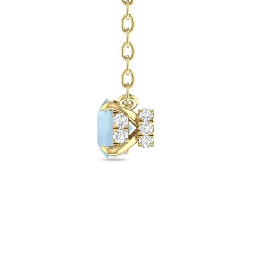 Yellow Gold - Aquamarine