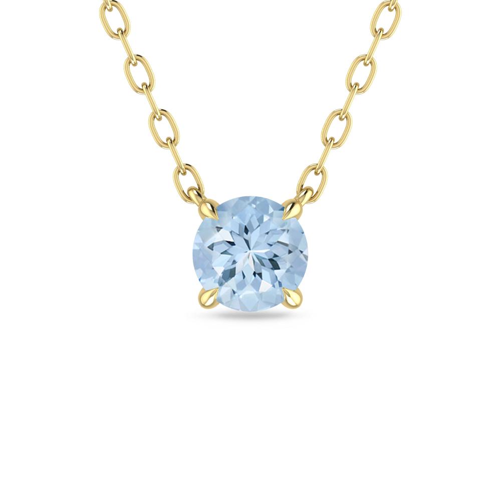 Yellow Gold - Aquamarine