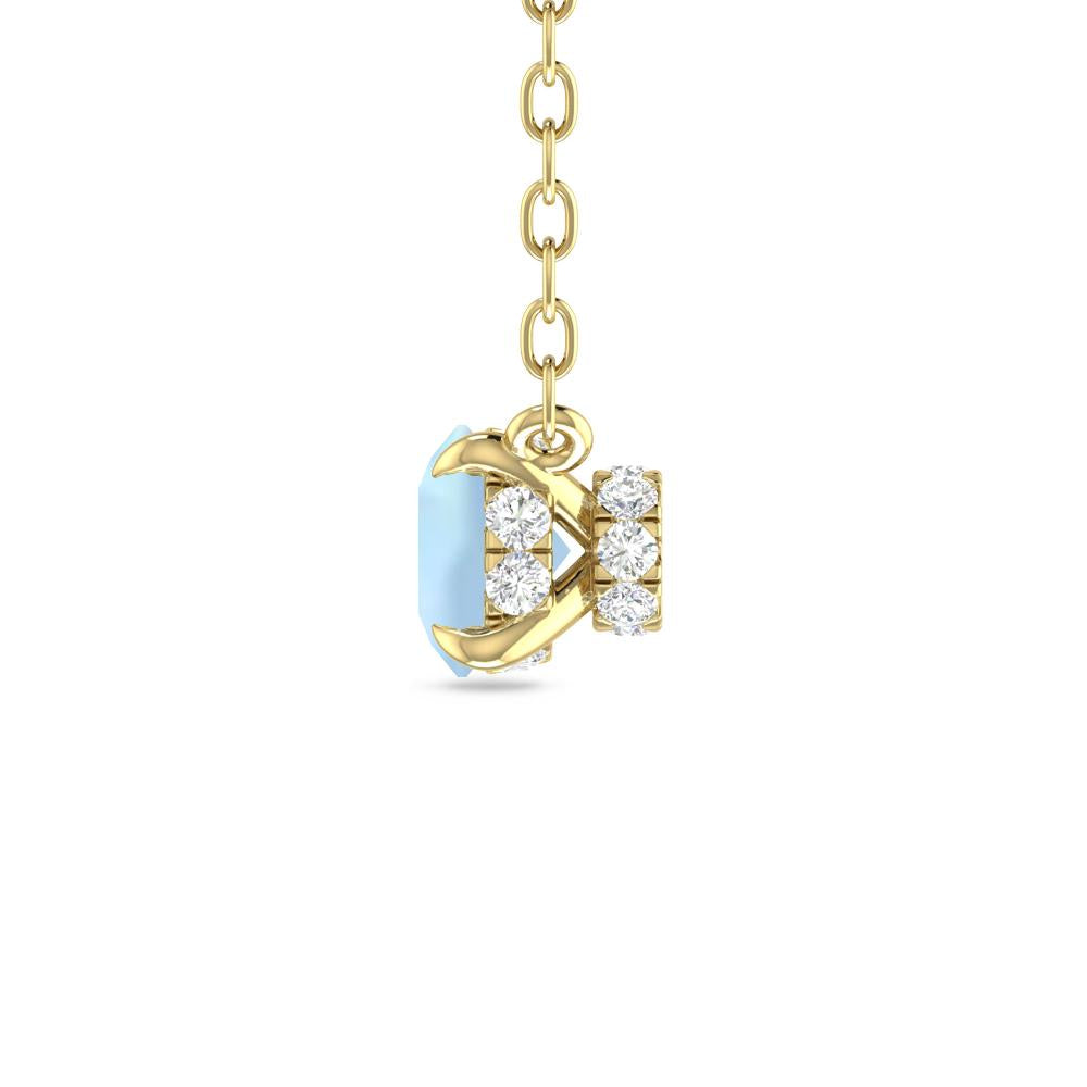 Yellow Gold - Aquamarine