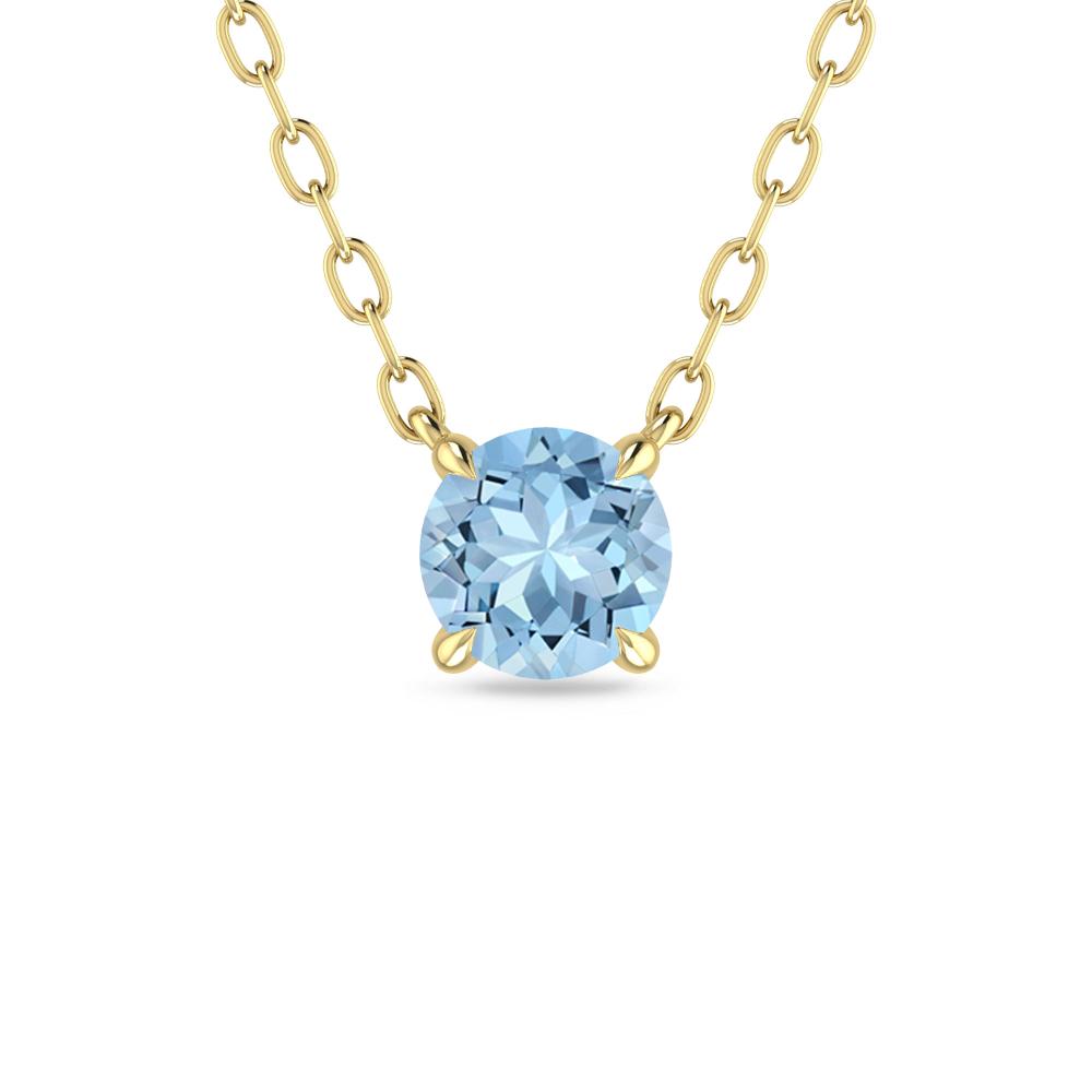 Yellow Gold - Aquamarine