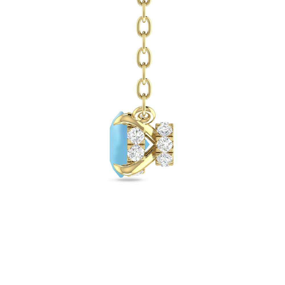 Yellow Gold - Aquamarine