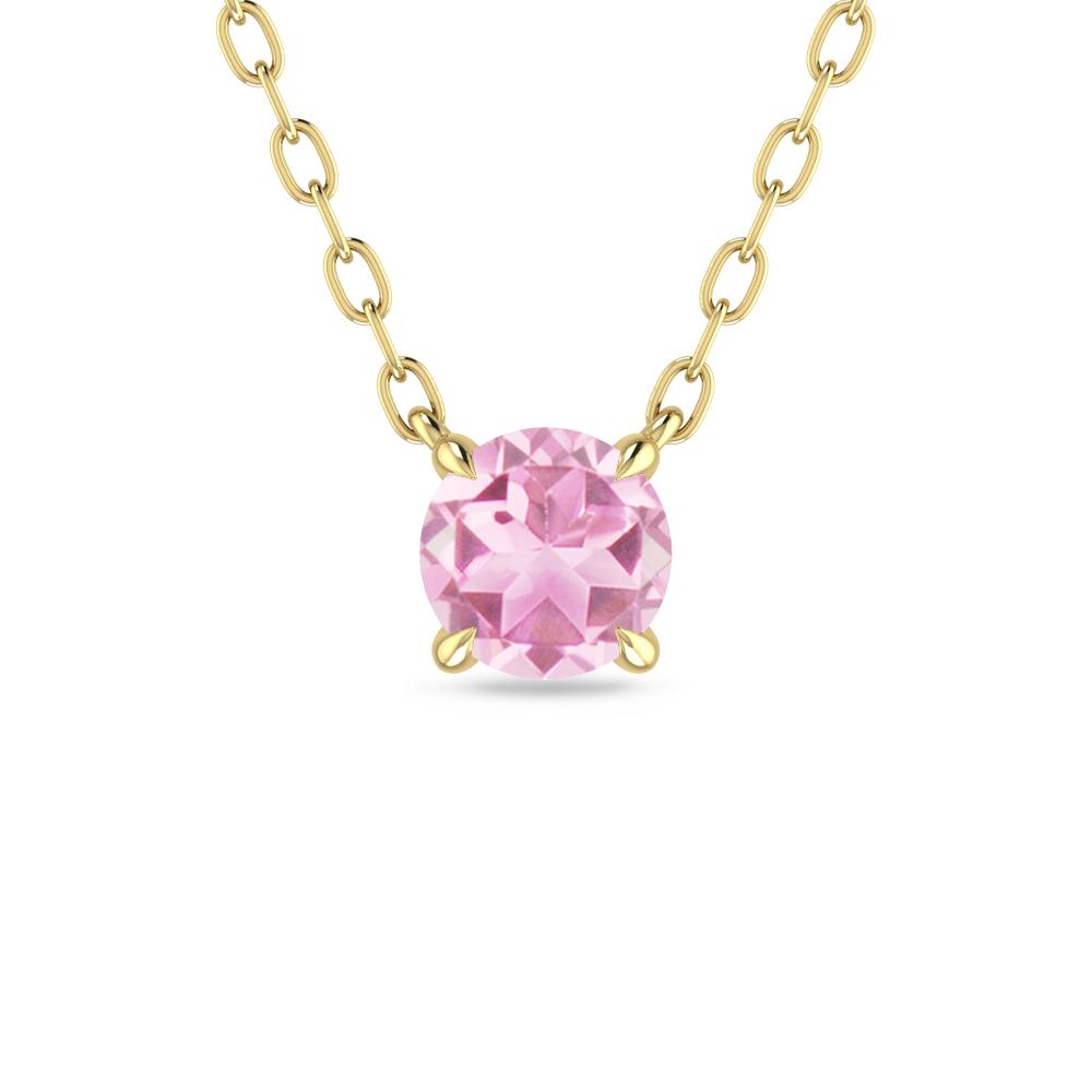 Yellow Gold - Pink Tourmaline