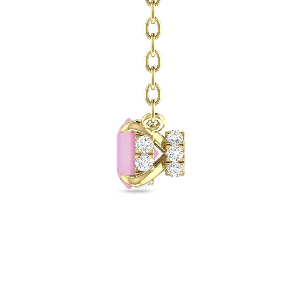 Yellow Gold - Pink Tourmaline