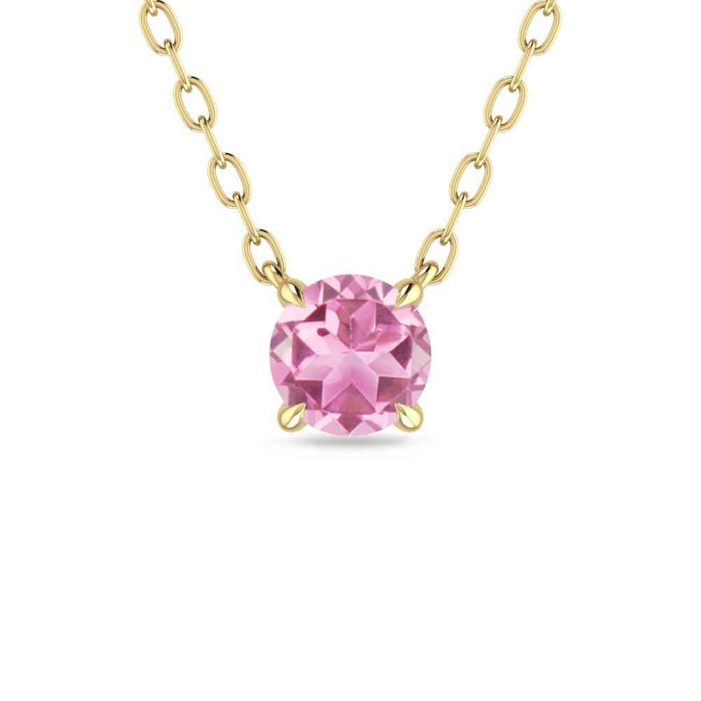 Yellow Gold - Pink Tourmaline