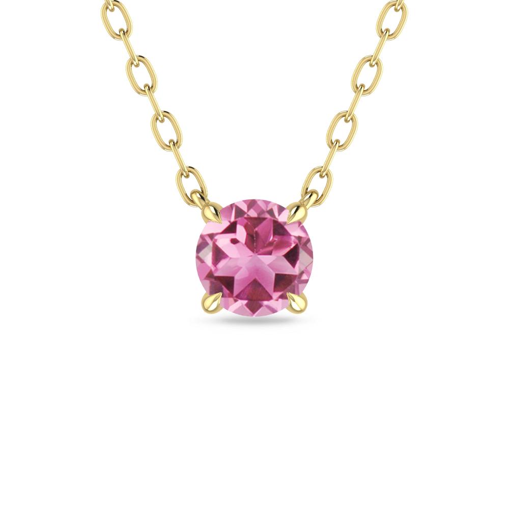 Yellow Gold - Pink Tourmaline