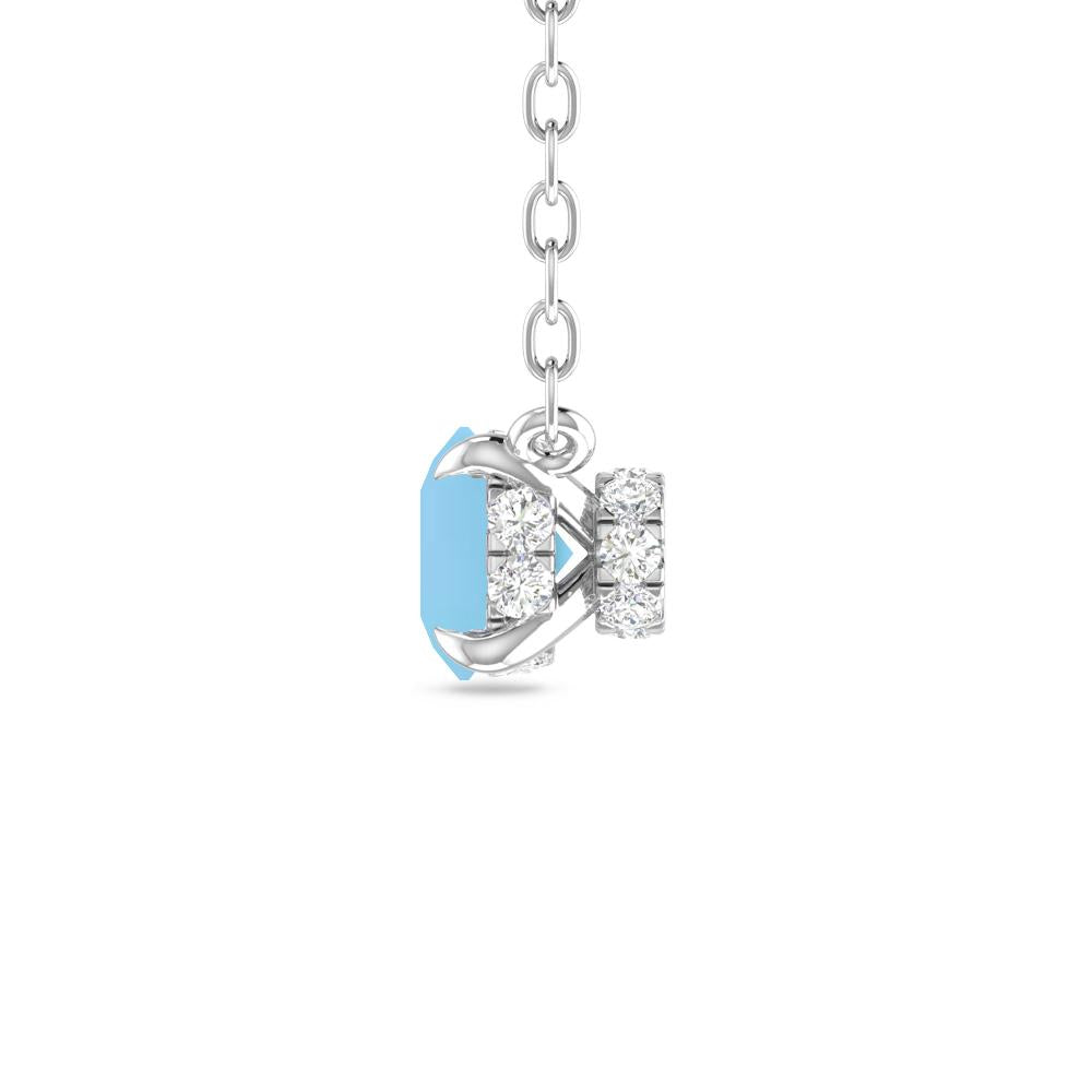 White Gold - Blue Topaz