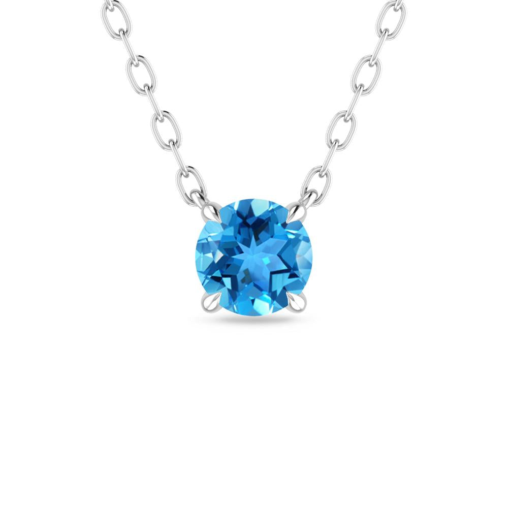 White Gold - Blue Topaz