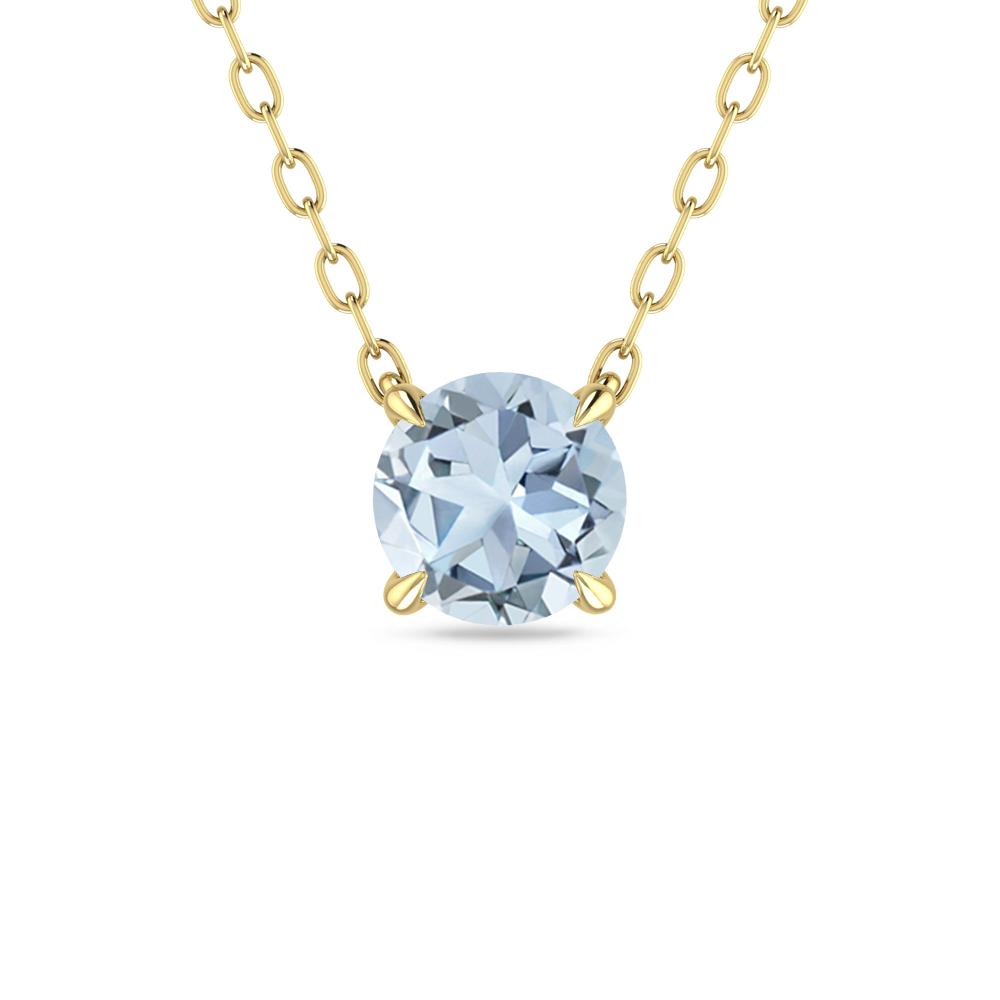 Yellow Gold - Aquamarine