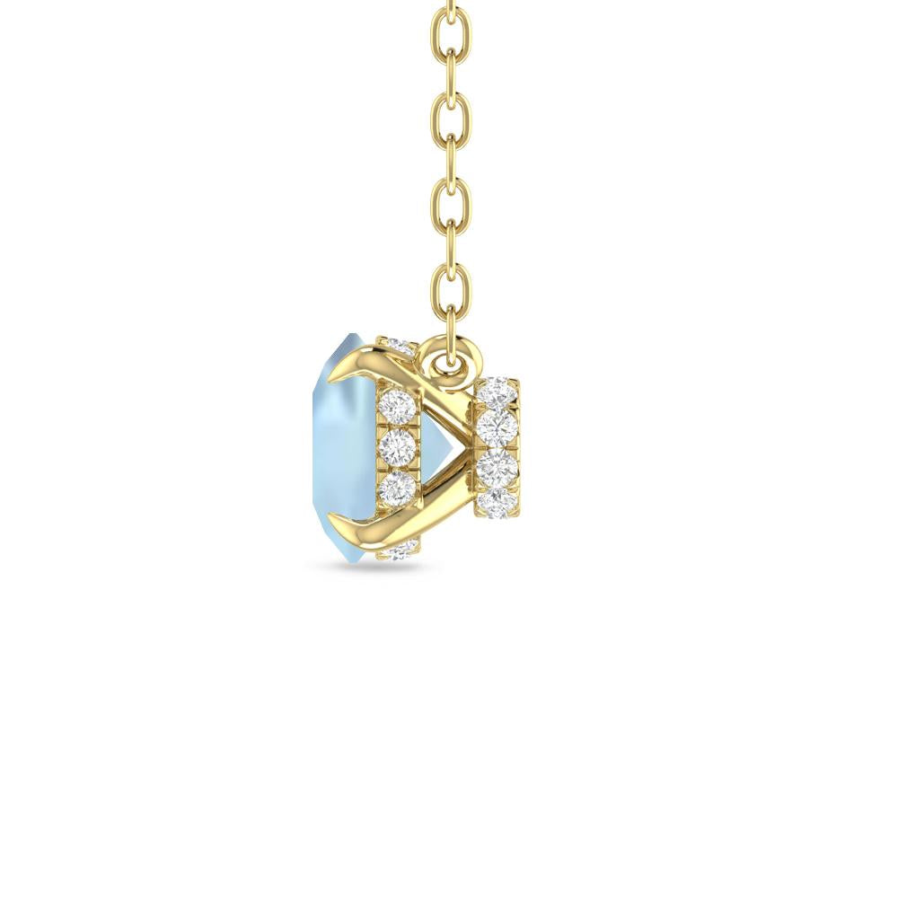 Yellow Gold - Aquamarine