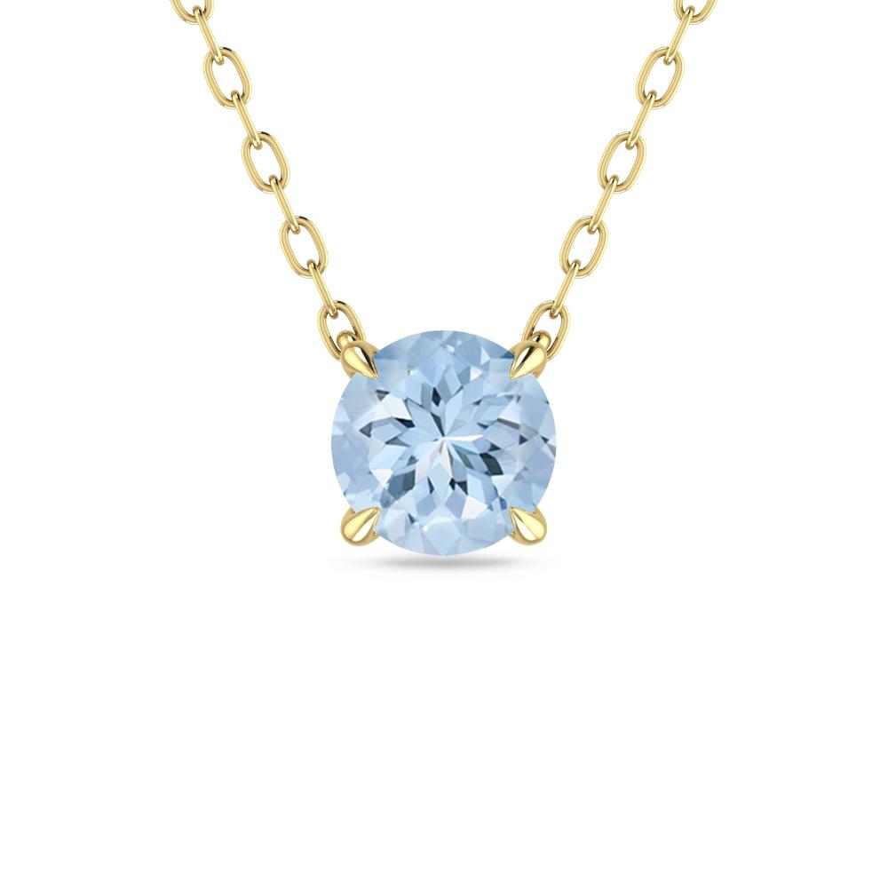 Yellow Gold - Aquamarine