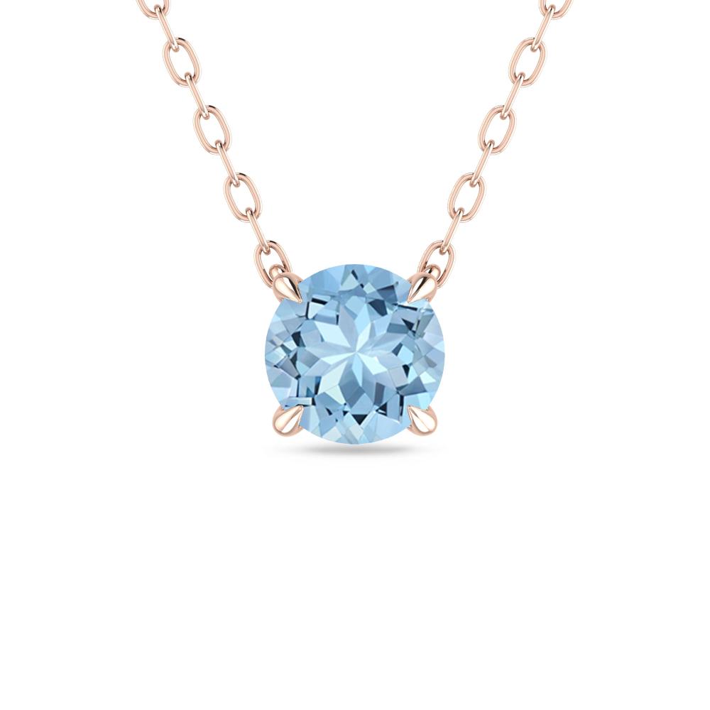 Rose Gold - Aquamarine