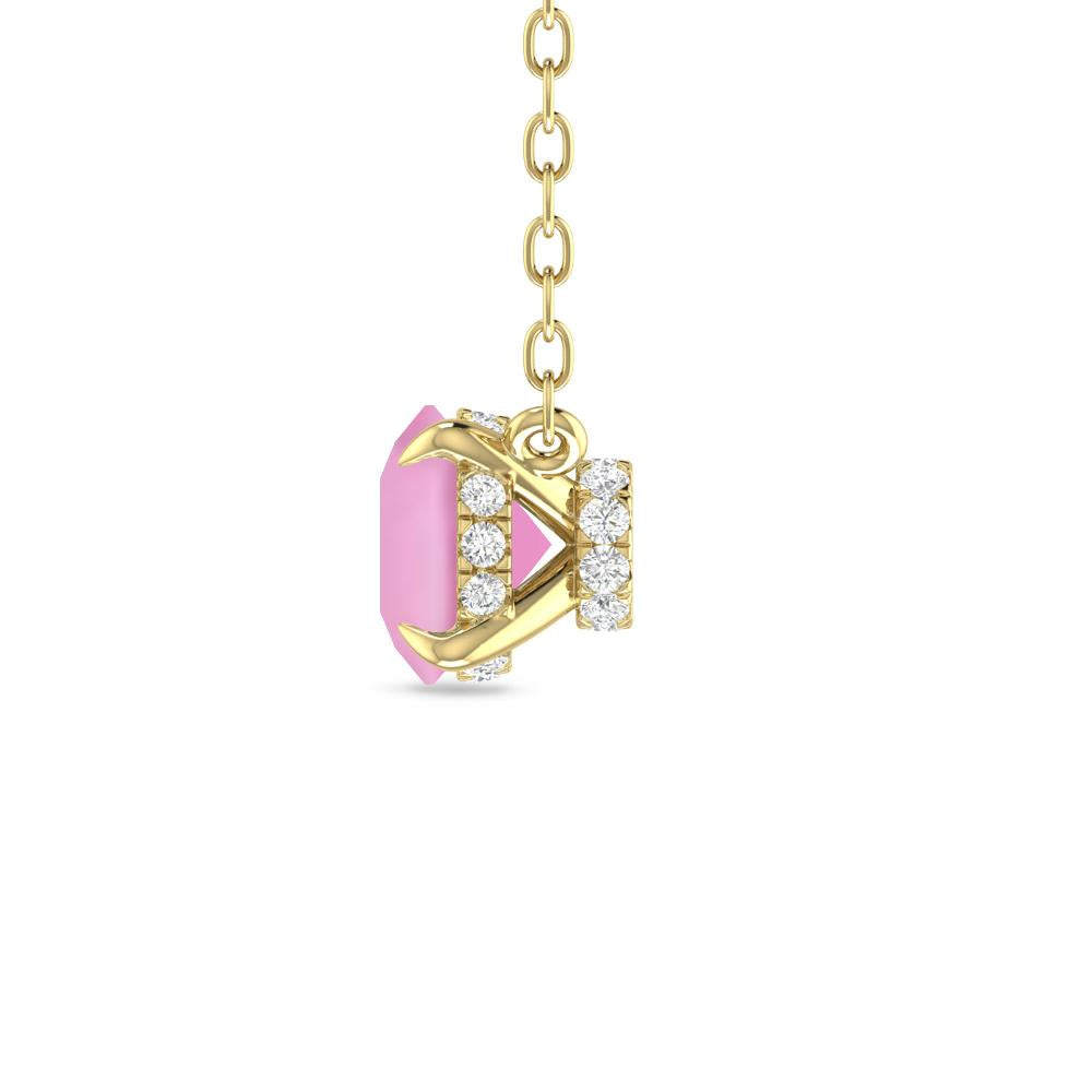 Yellow Gold - Pink Tourmaline