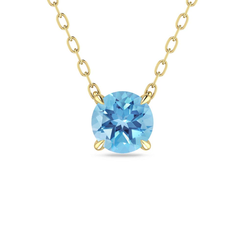 Yellow Gold - Blue Topaz