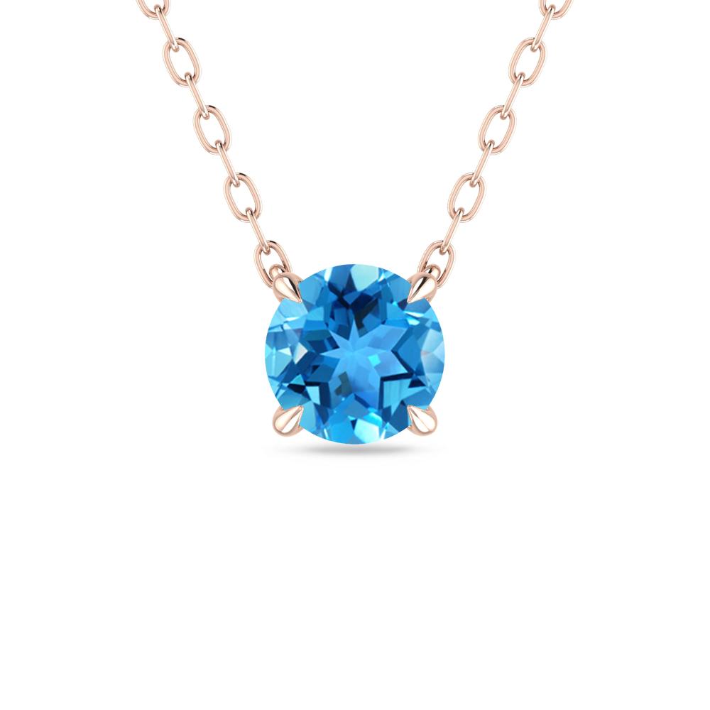 Rose Gold - Blue Topaz