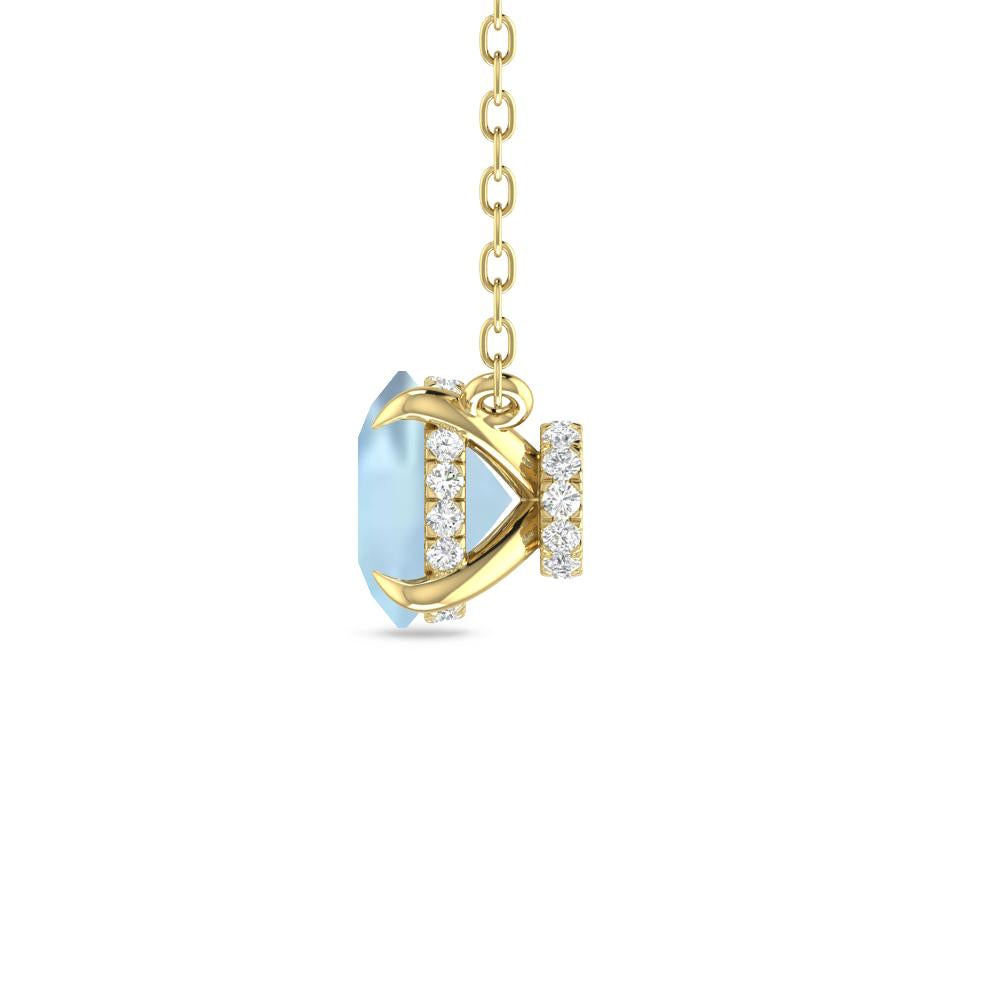 Yellow Gold - Aquamarine