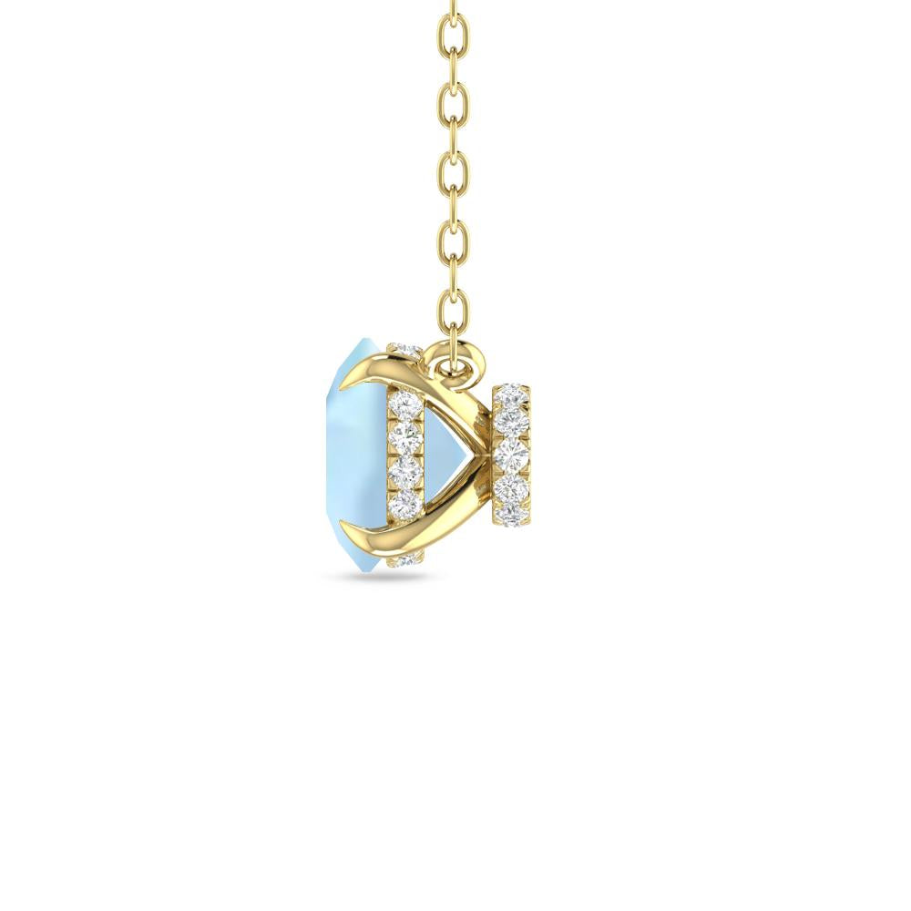 Yellow Gold - Aquamarine