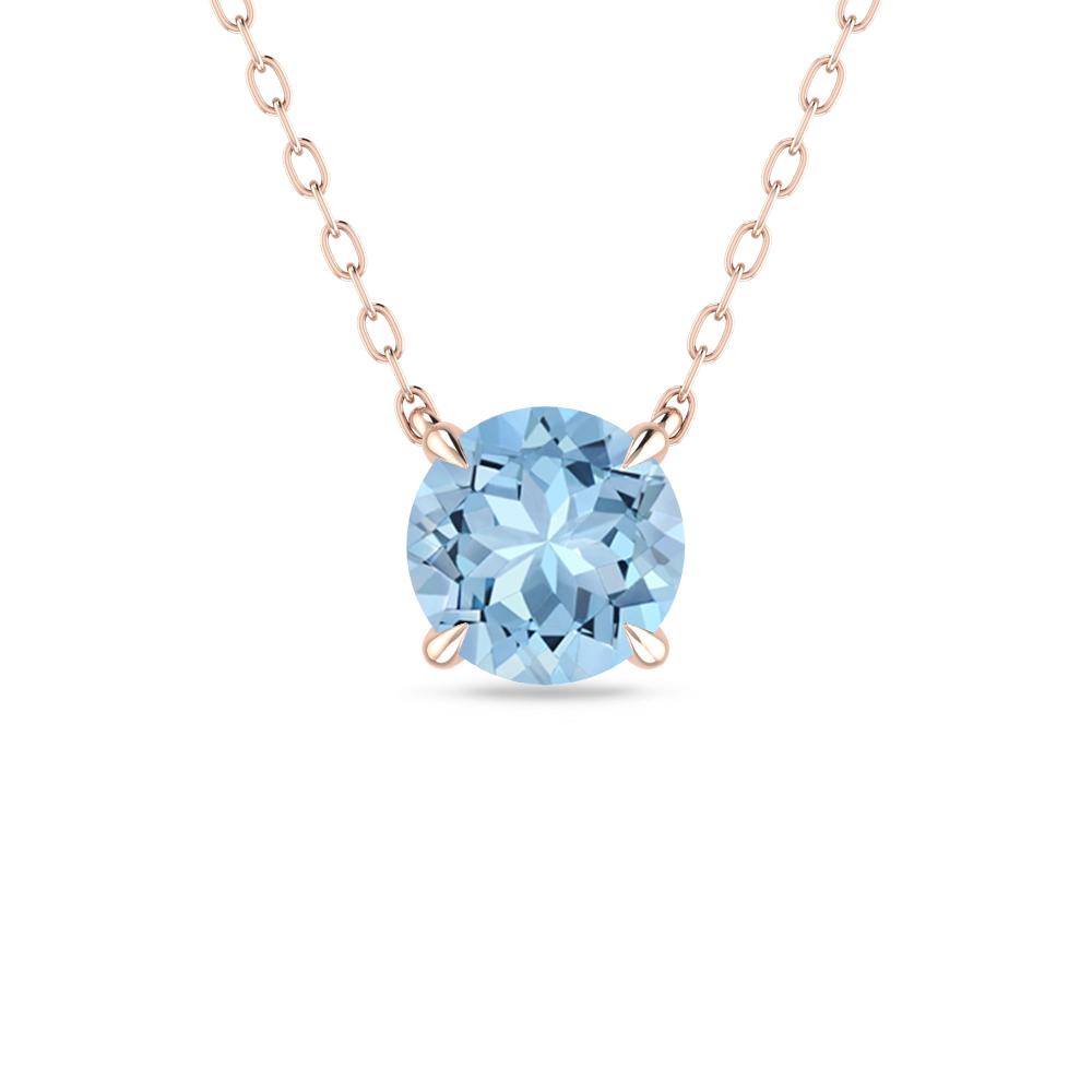 Rose Gold - Aquamarine