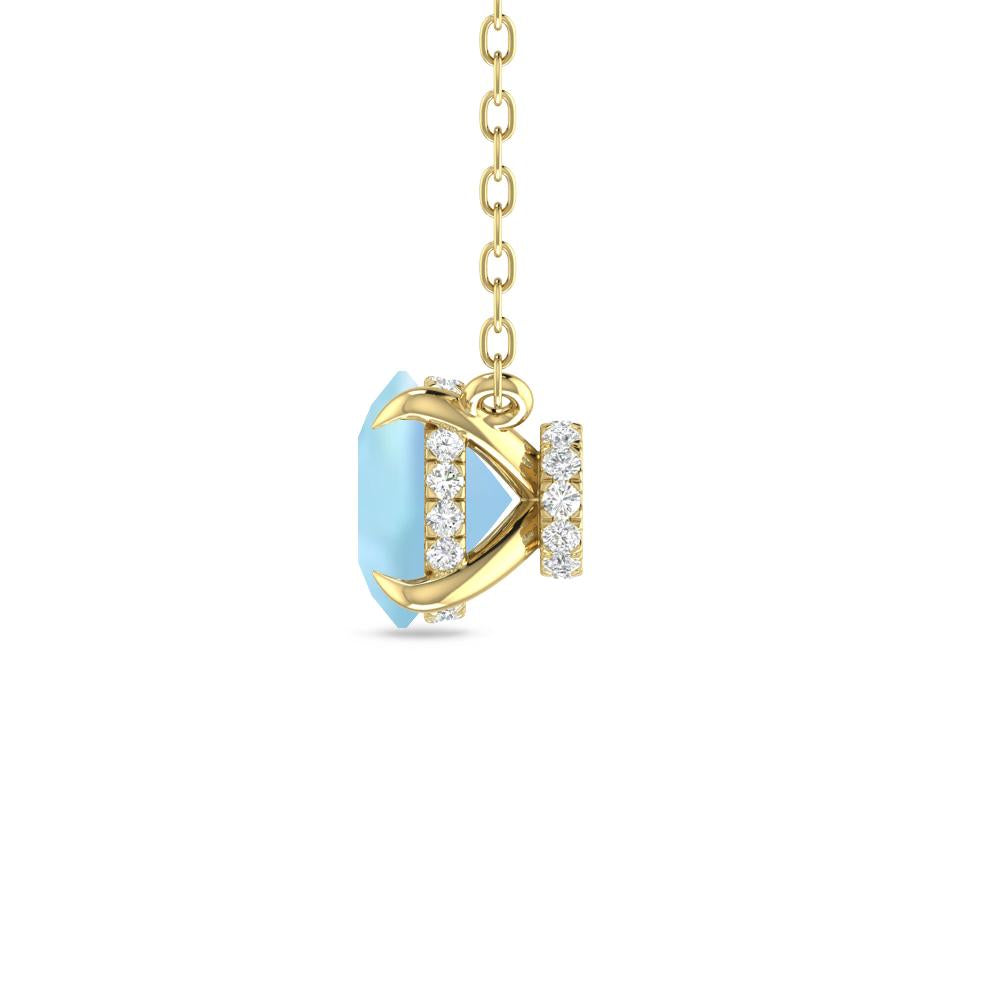 Yellow Gold - Aquamarine