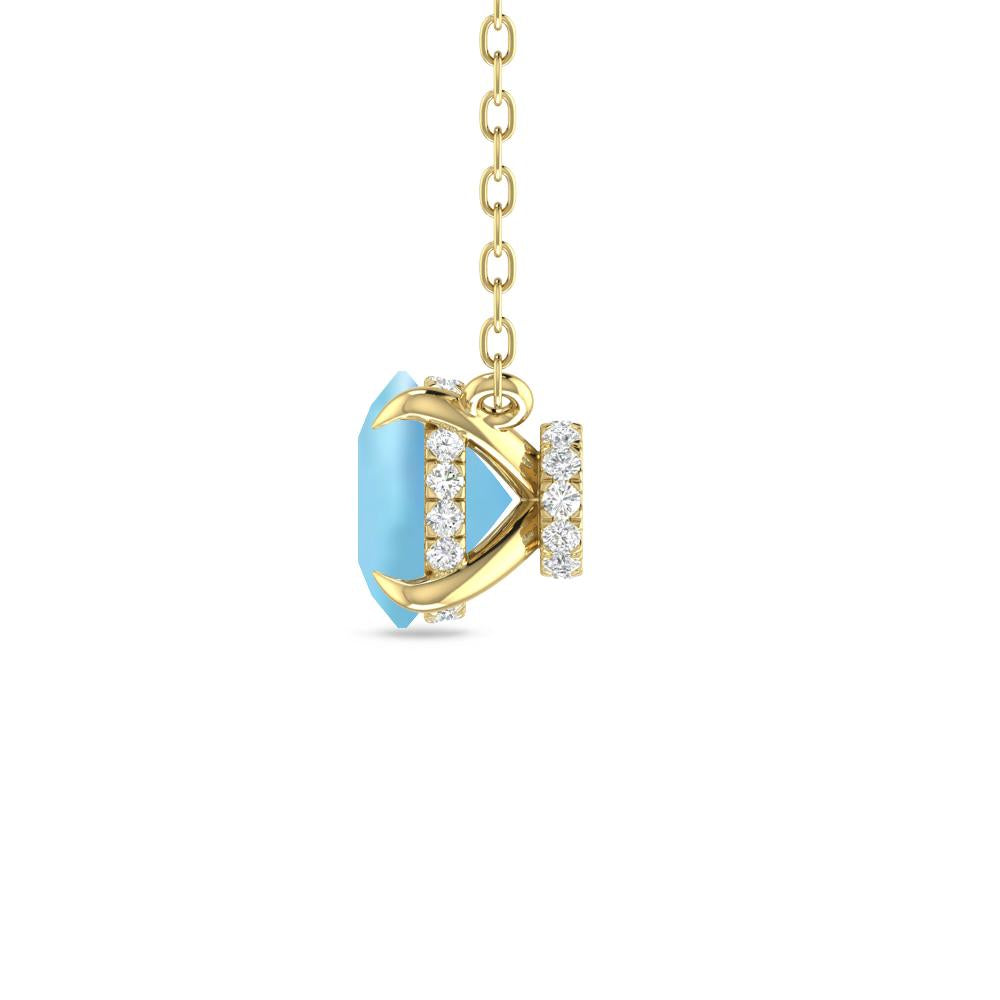 Yellow Gold - Aquamarine