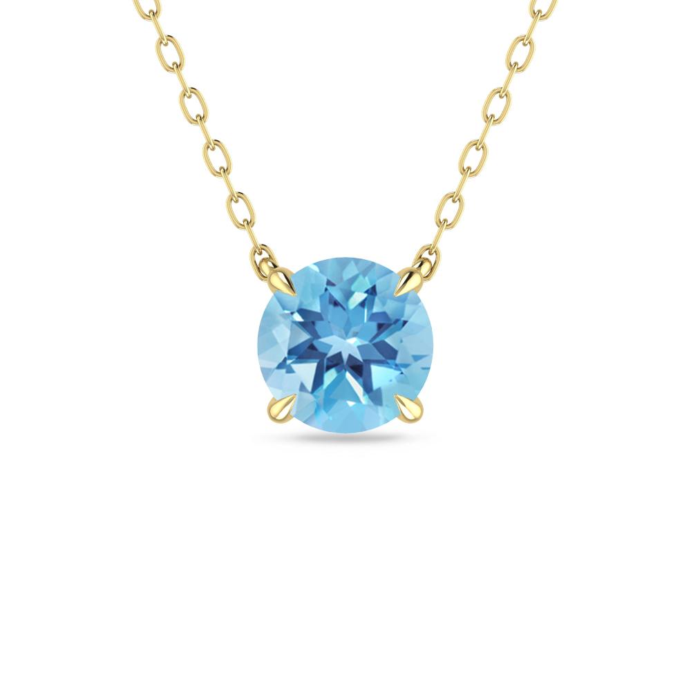 Yellow Gold - Blue Topaz