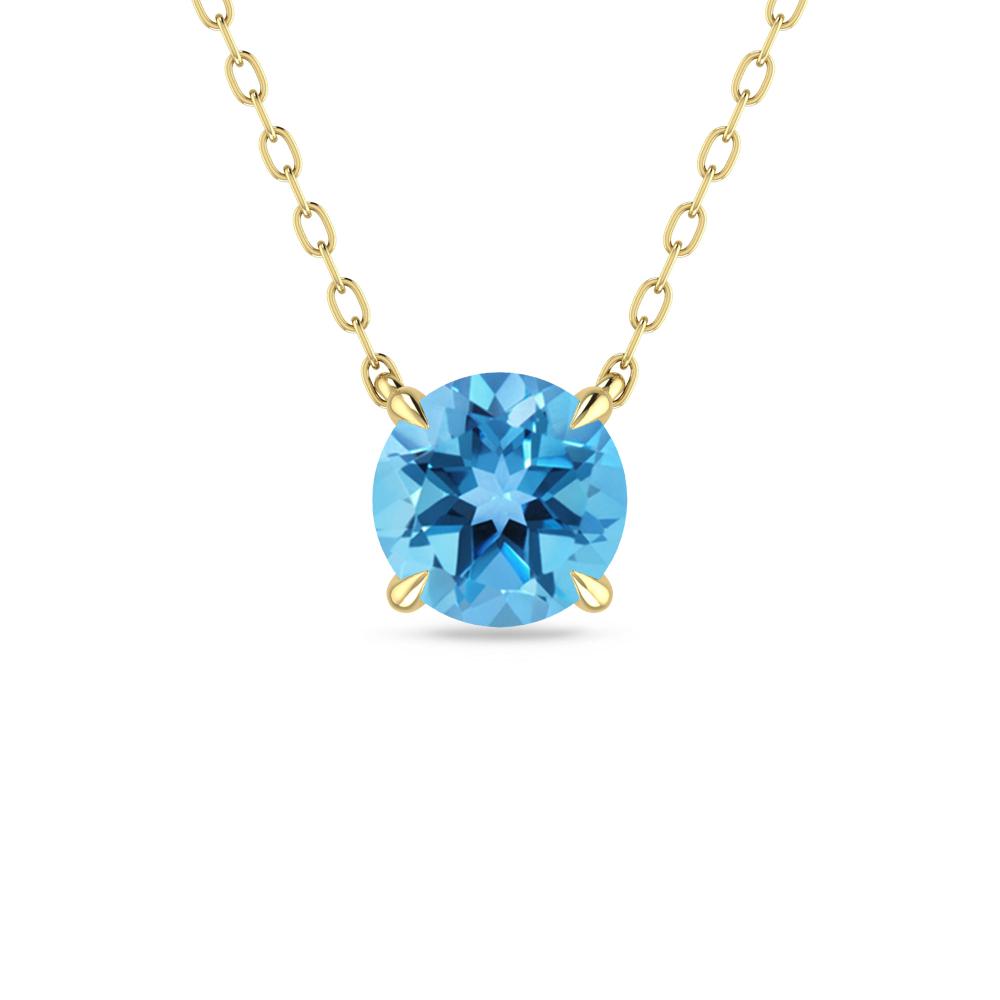 Yellow Gold - Blue Topaz