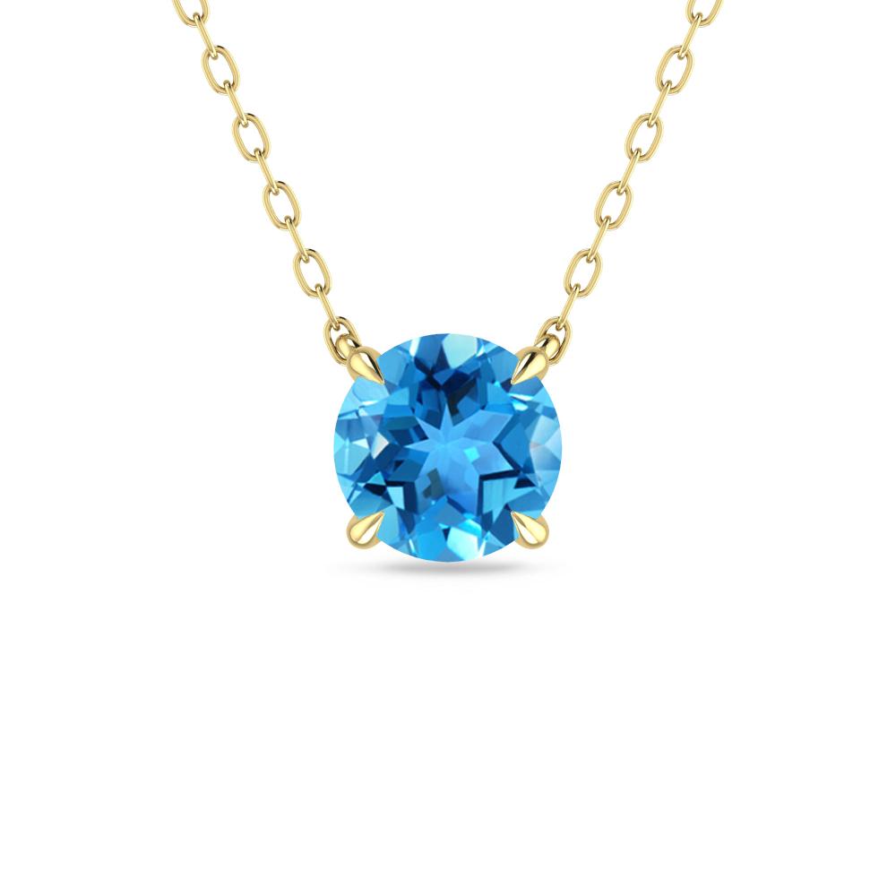 Yellow Gold - Blue Topaz